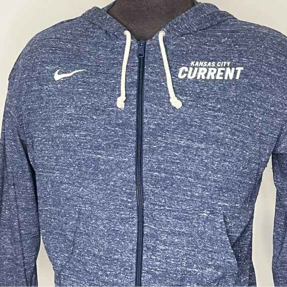 Nike Women's Sportswear Gym Vintage Full Zip Hoodie KC Current Soccer NWSL Large - Picture 3 of 11